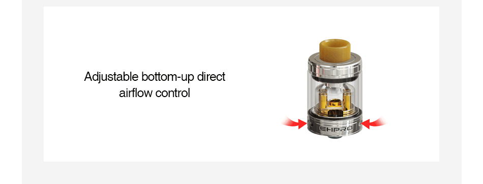 Ehpro Bachelor X RTA 3.5ml Adjustable bottom up direct airflow control P