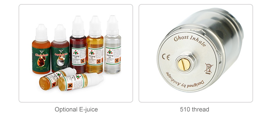 Avidvape Ghost Inhale RTA 3.5ml Aq pau Optional E juice 510 thread