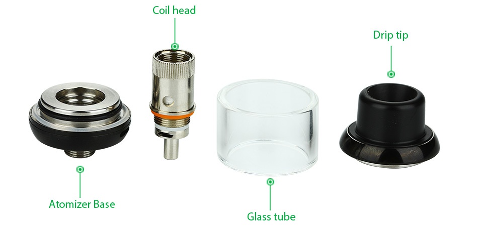 SMY MR.Q 40W TC Starter Kit Coil head Atomizer base Glass tube