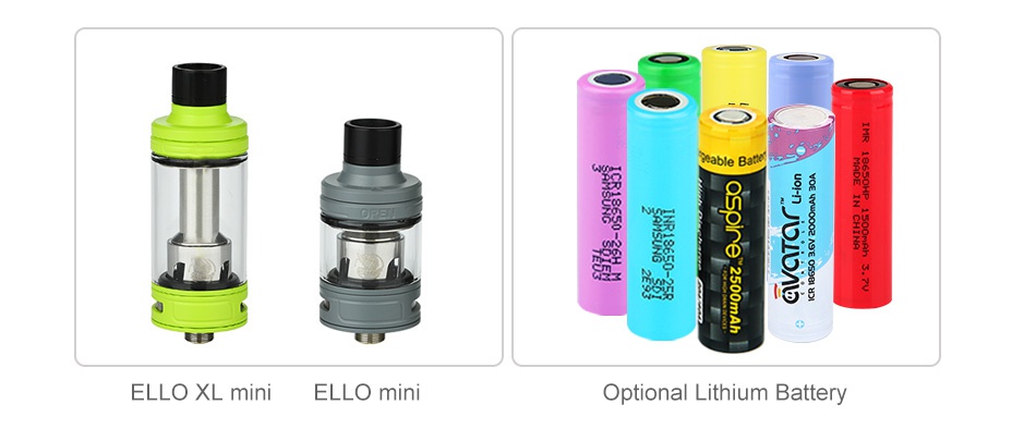 Eleaf iKonn Total MOD 568m8  ELLO XL mini ELLO mini Optional Lithium Battery