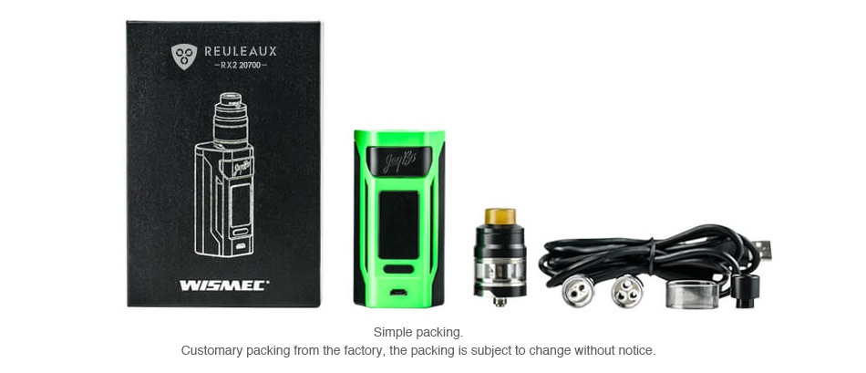 WISMEC Reuleaux RX2 20700 200W TC Kit with Dual Ampking 20700 Batteries 6000mAh O REULEAUX WLMEL g Customary packing from the factory  the packing is subject to change without notice