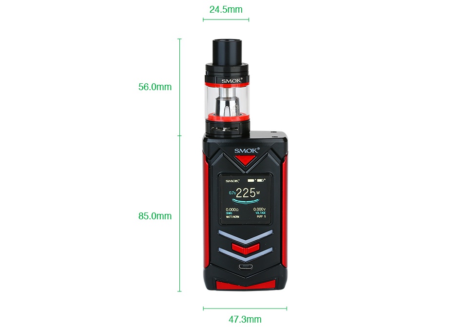 SMOK Veneno 225W TC Kit with TFV8 Big Baby 24 5mm SMOK 560m 225 47 3mm