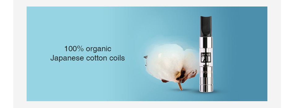 JUSTFOG C14 Clearomizer 1.8ml 100  organic Japanese cotton coils
