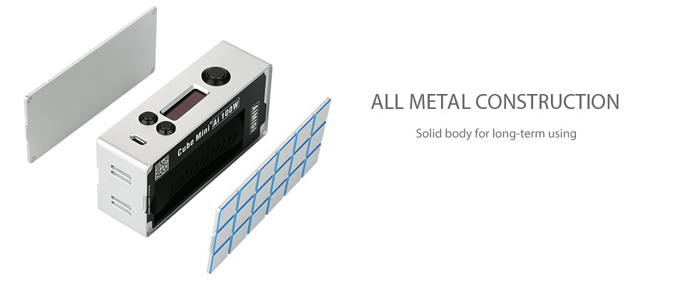 AIMIDI Cube Mini + Ai100W TC Box MOD ALL METAL CONSTRUCTION