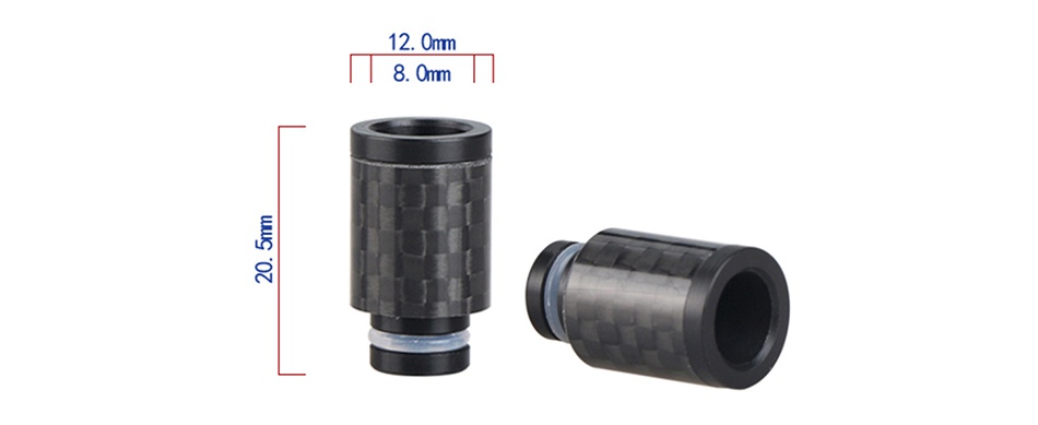 Sailing Carbon Fiber 510 Drip Tip CF13 12 0mm 8 0mm