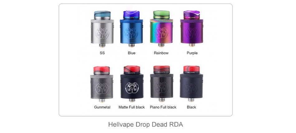 Hellvape Drop Dead Building Mat Matte Full black Piano Full black Hellvape Drop Dead RDA