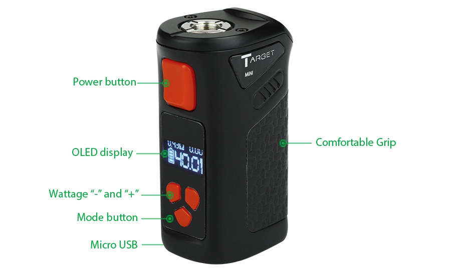 Vaporesso TARGET Mini 40W TC MOD 1400mAh Small Smart Target Mini Me