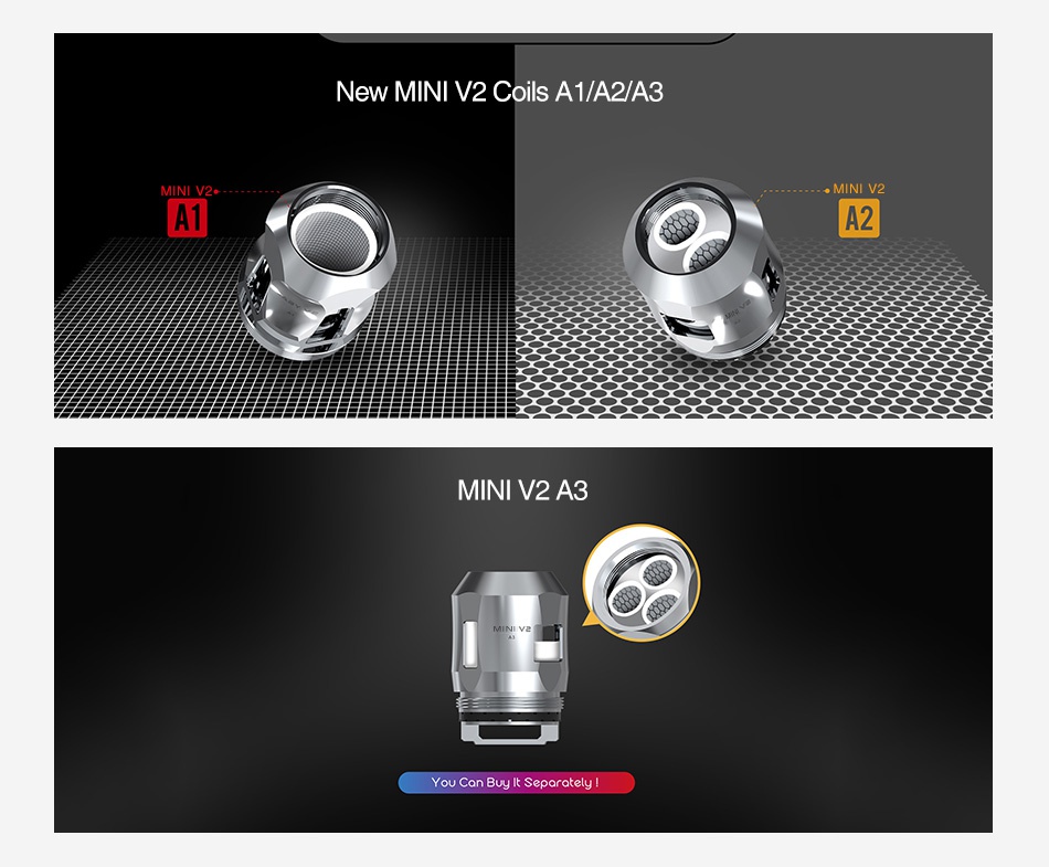 SMOK TFV Mini V2 Coil 3pcs New mini V2 Coils Al A2 A3 M NIV2  A2 222 MINI V2 A3