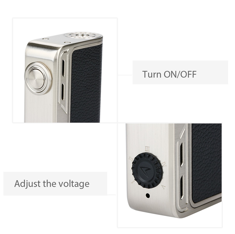 Smoant Charon 218W Adjustable VV Box MOD Turn ON OFF Adjust the voltage