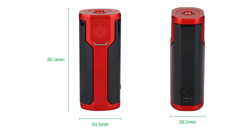 WISMEC SINUOUS P80 TC MOD 80 0mm 33 5mm 28 5mm