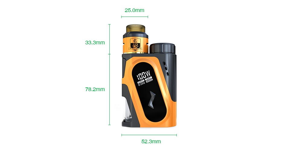 IJOY CAPO SRDA 100W 20700 Squonker Kit 3000mAh 33 3mm N  78 2mm 52 3mm