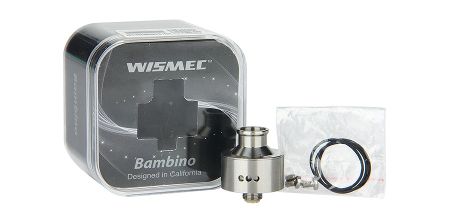 WISMEC Bambino RDA Atomizer WMEL Bambino Designed in California