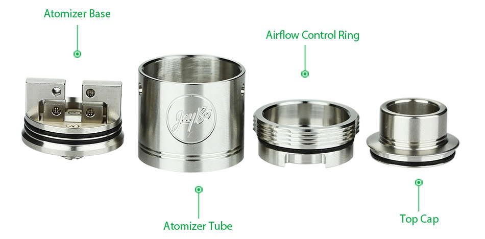 WISMEC Neutron RDA Atomizer Atomizer base rflow Control Ring ap Atomizer tube