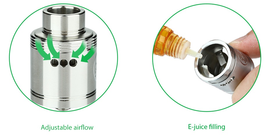WISMEC Neutron RDA Atomizer Adjustable airflow E juice filling