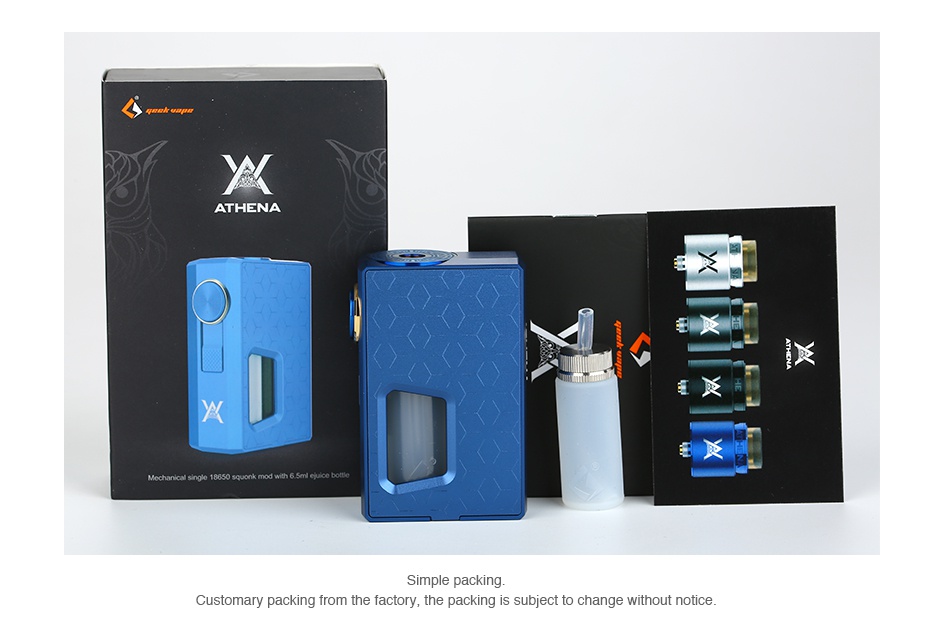 GeekVape Athena Mechanical Squonk MOD Blue Silver Gunmetal Black