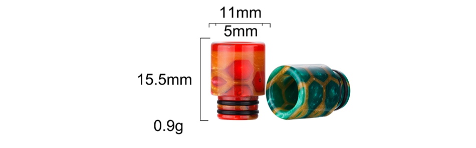 Sailing Epoxy Resin Snake Pattern 510 Drip Tip SL232 11mm bmm 15 5mm 0 9g