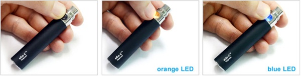 Joyetech eGo-C 2 Battery 1000mAh orange LED blue led
