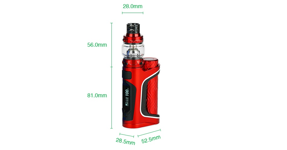 Eleaf iStick Pico S 100W TC Kit 28 0mm   56 0mm 81 0mm 28 5mm 5m m