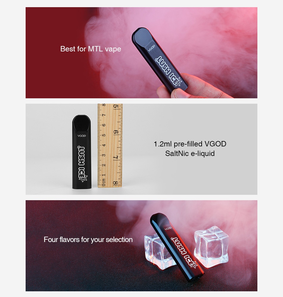 [With Warnings] VGOD STIG Disposable Pod Device 3pcs Best for MTL vape 1 2ml pre filled GOD SaltNic e liquid Four flavors for your selection