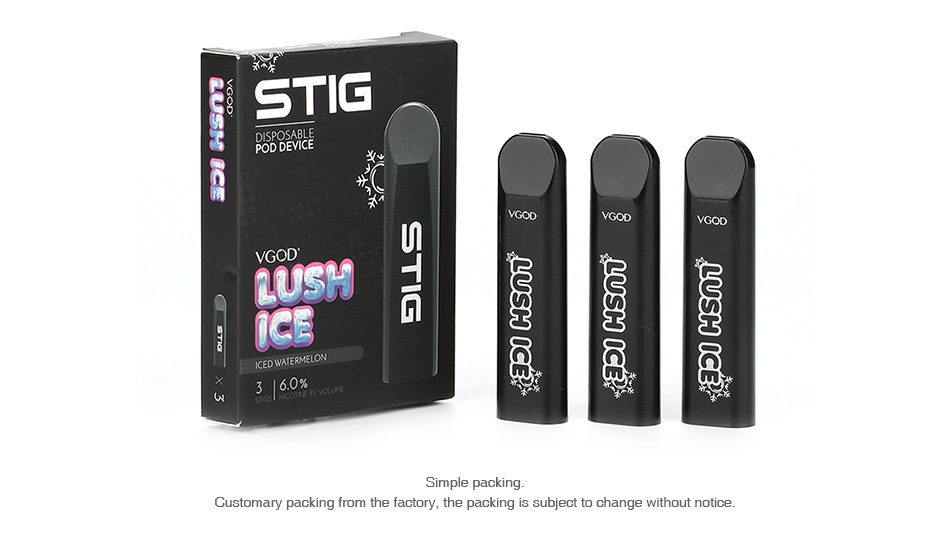 [With Warnings] VGOD STIG Disposable Pod Device 3pcs sT G VOD VOD 3 6 Customary packi n the factory  the packing is subject to change without notice