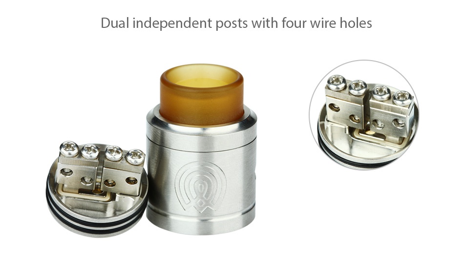 WOTOFO VAPOROUS RDA Dual independent posts with four wire holes