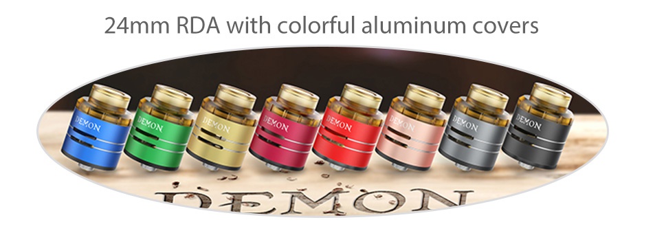 VOOPOO DEMON RDA 24mm rda with colorful aluminum covers