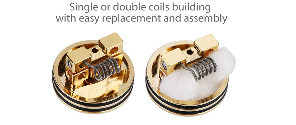 VOOPOO DEMON RDA Single or double coils building with easy replacement and assembly