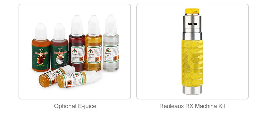 WISMEC Guillotine RDA Optional E juice Reuleaux rx machina Kit