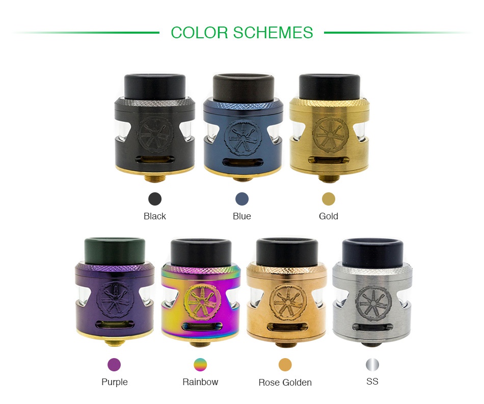 Asmodus Bunker BF RDA COLOR SCHEMES Black Blue Gold    Rainbow Rose golden