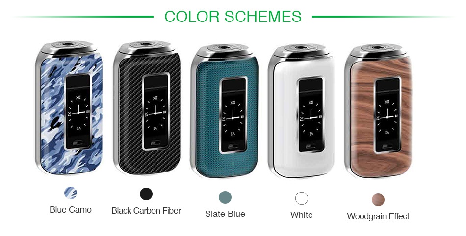 Aspire Skystar 210W Touch Screen TC MOD Blue camo Black Carbon Fiber L Slate blue White Woodgrain Effect