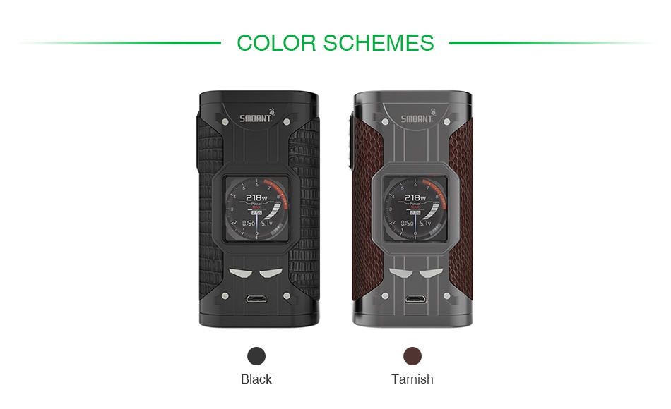 Smoant Cylon 218W TC Box MOD SIIOANT SIUANT  T8W  T8W 2 0 5Q 5 1v 0 15Q 5 Black Tarnish