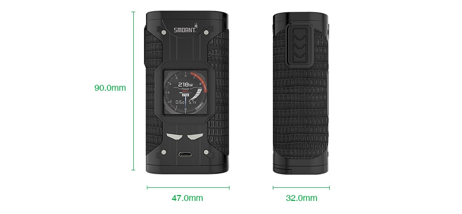 Smoant Cylon 218W TC Box MOD SIIOANT SIUANT  T8W  T8W 2 0 5Q 5 1v 0 15Q 5 Black Tarnish