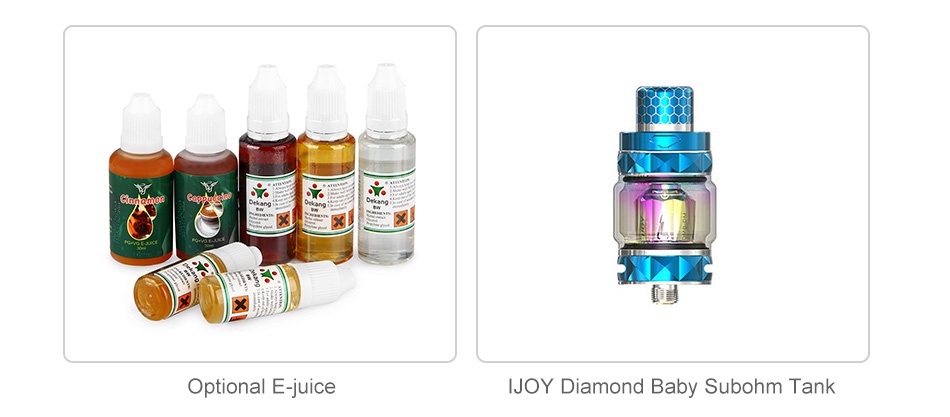 IJOY Avenger Baby 108W Voice Control TC Kit 2800mAh Optional E juice IJOY Diamond Baby Subohm Tank