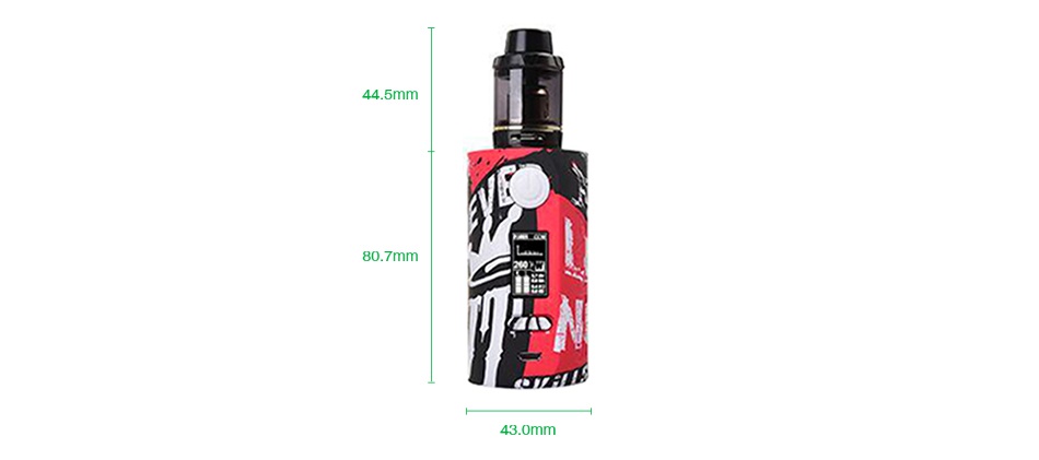 Vapor Storm Puma 200W TC Kit with Hawk Tank 44 5mm 80 7mm a 43 0mm