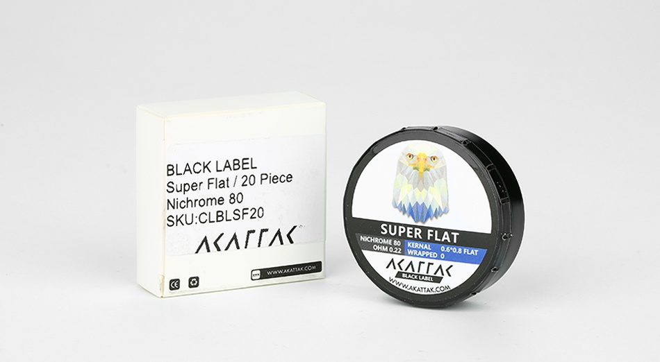 AKATTAK Nichrome 80 Super Flat Prebuilt Coil 20pcs ACK L Super Flat  20 Piece SKU  CLBLSF   A A PER FL