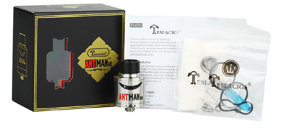 Tesla Antman 22 RDA Atomizer English ANTMANE