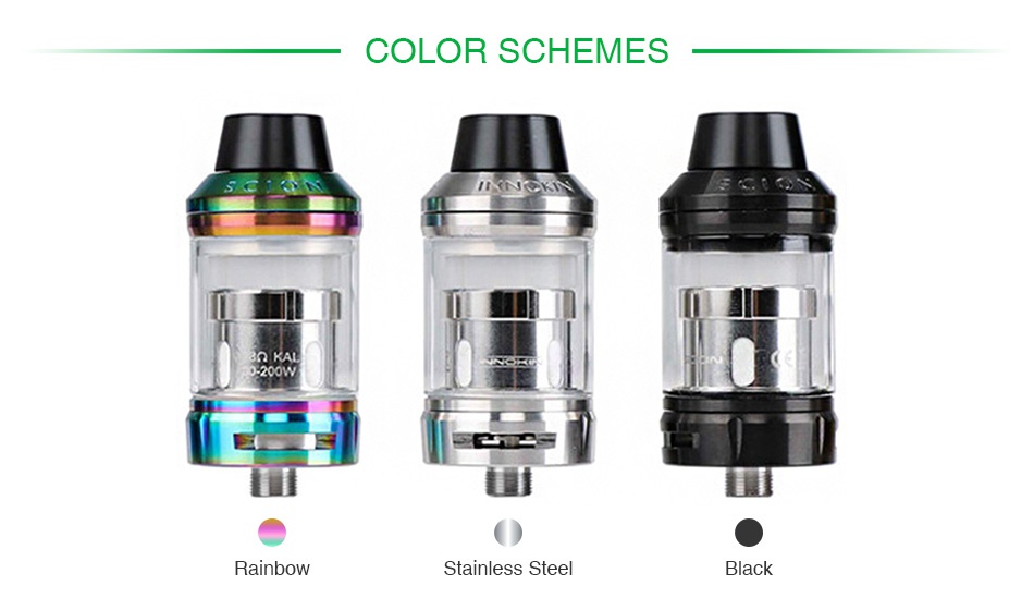 Innokin Scion 2 Subohm Tank 3.5ml COLOR SCHEMES Rainbow Stainless stee