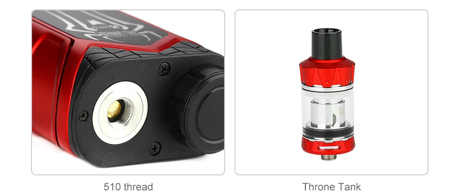 Vaptio Wall Crawler 80W TC Box MOD 510 thread Throne Tank