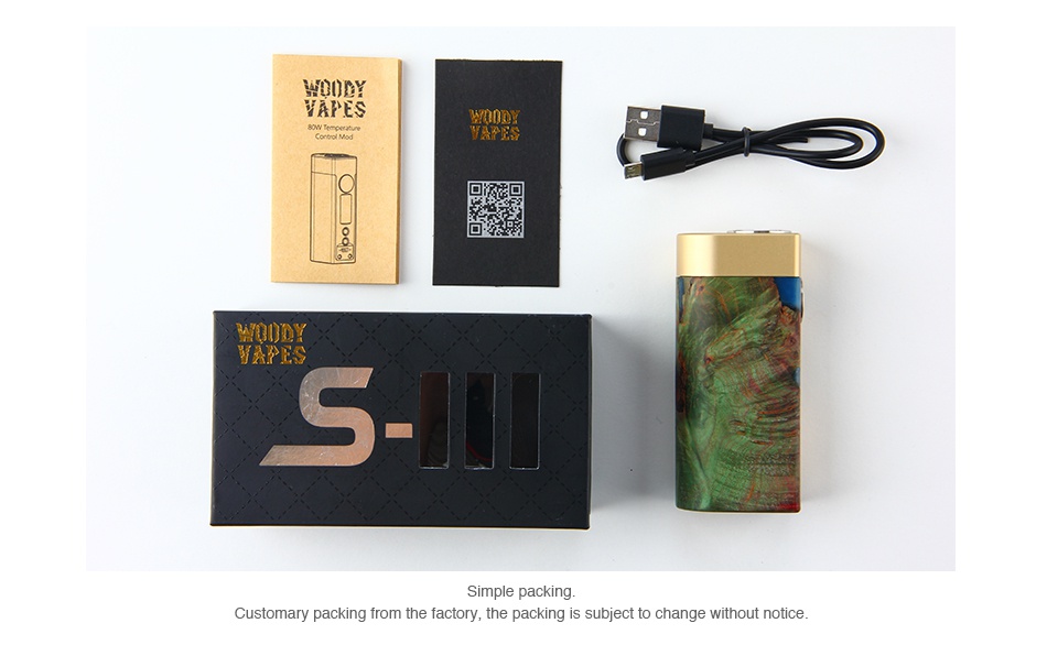 Woody Vapes S3 80W Stabilized Wood TC MOD