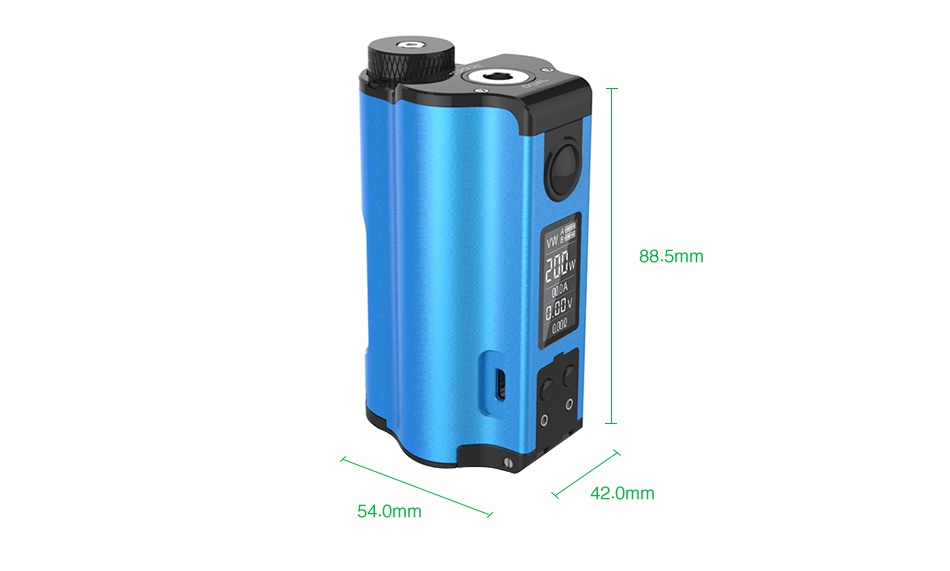 DOVPO Topside Dual 200W Top Fill TC Squonk MOD Black Gun metal Gold Silver Red Blue reen Purple