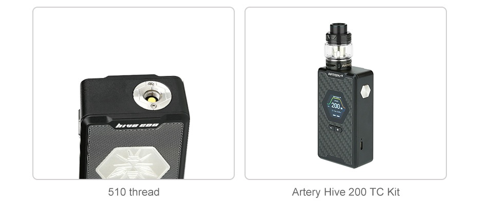 Artery Hive 200 TC Box MOD 510 thread Artery Hive 200 TC Kit