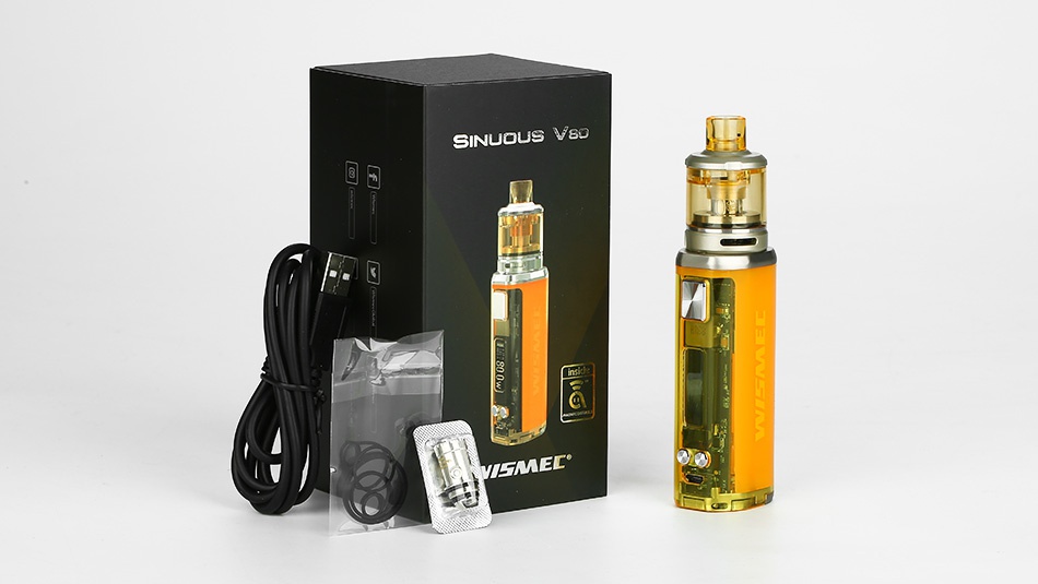 WISMEC SINUOUS V80 80W TC Kit with Amor NSE Black Red Yellow Green
