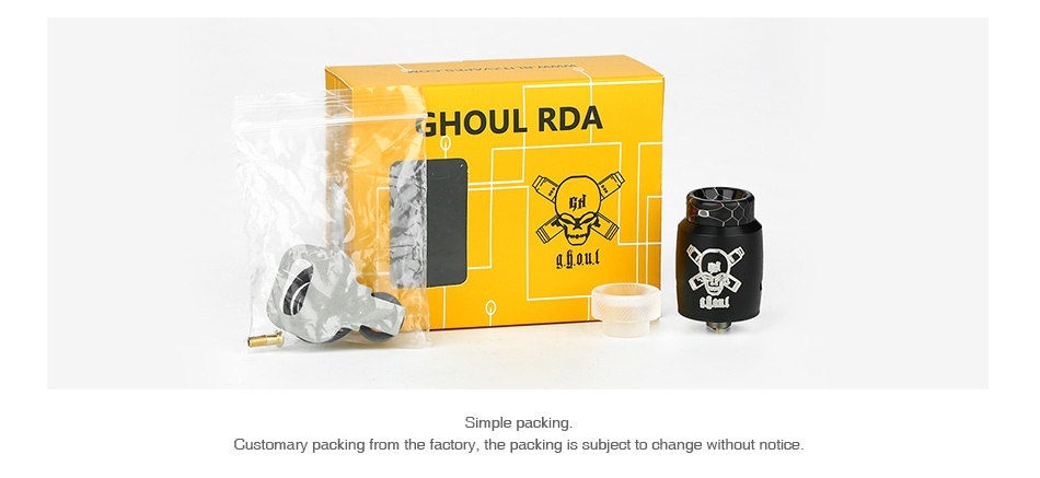 Blitz Ghoul BF RDA HOUL RDA 6  u L Customary packi m the factory  the packing is subject to change without notice