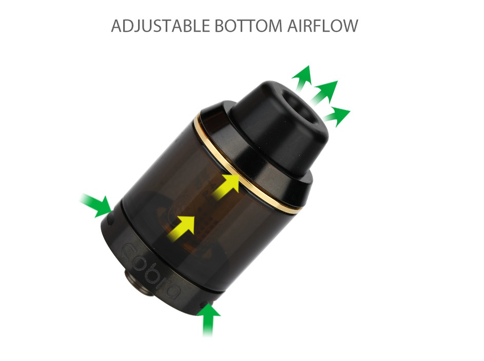 Asvape Cobra Subohm Tank 3.8ml ADJUSTABLE BOTTOM AIRFLOW