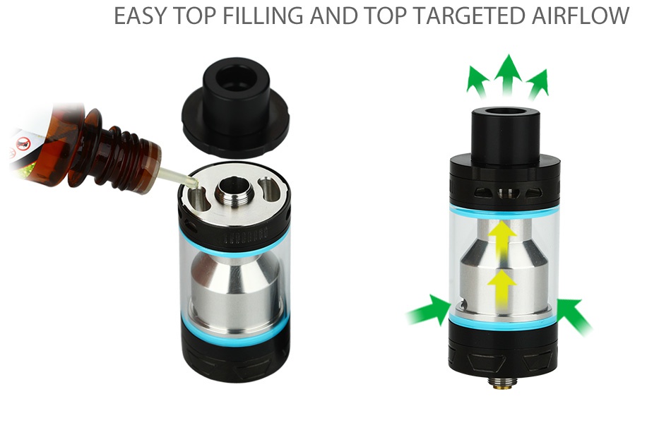 UD Athlon 25 Subohm/RTA Tank 4ml EASY TOP FILLING AND TOP TARGETED AIRFLOW