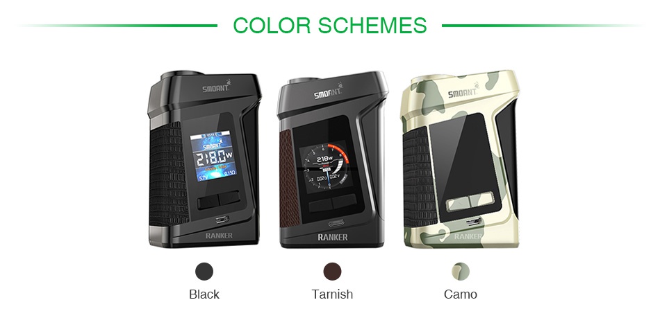 Smoant Ranker 218W TC Box MOD COLOR SCHEMES 2 RANKER RANKER arnish