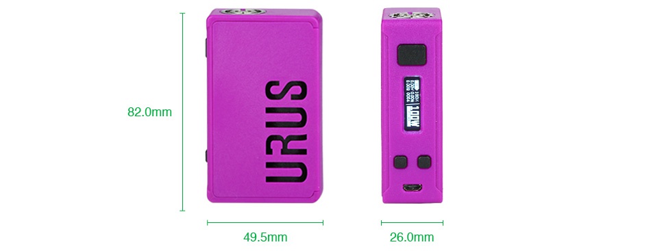 Hugo Vapor URUS 100W 20700 TC MOD 82 0mm 26 0mm