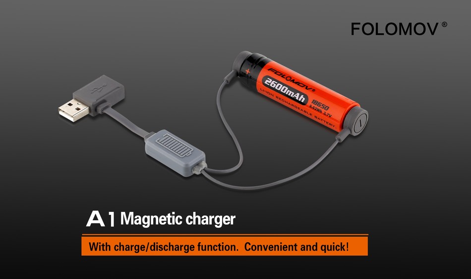 Folomov A1 Magnetic USB Charger FOLOMOV A 1 Magnetic charger With charge discharge function  Convenient and quick