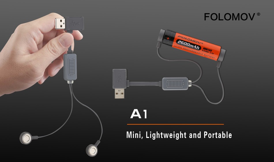 Folomov A1 Magnetic USB Charger FOLOMOV AT Mini  Lightweight and portable