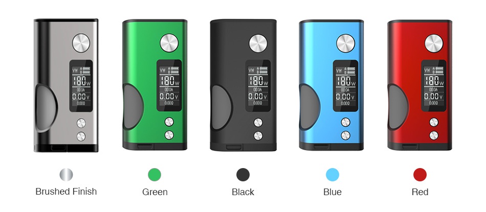 DOVPO Basium 180W VV Squonk MOD Red Black Blue Green Brushed finish